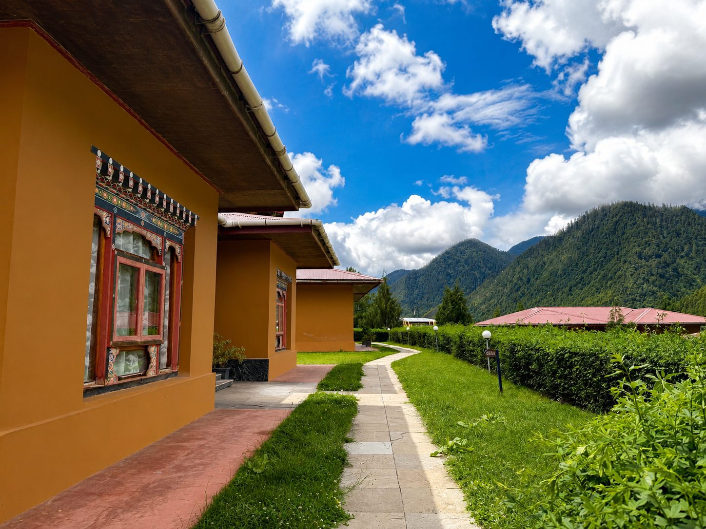 Traditional ornate windows at Risum Resort